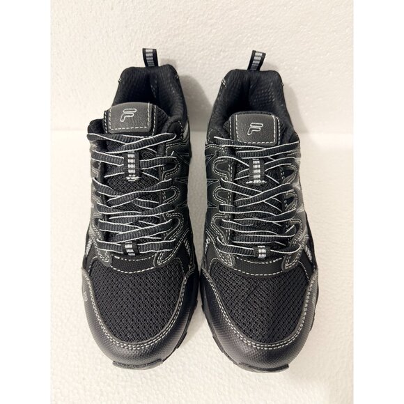 Fila Kids Trail Running Shoes Black Size 4.5 US Lace-Up Mesh Breathable Design D - Picture 9 of 12